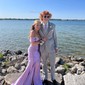 Mermaid Sweetheart Ruched Satin Prom Dresses With Beading