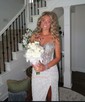 Sheath/Column Strapless Sparkly Sequin Prom Dresses With Beading