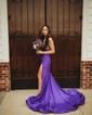 Sheath/Column One Shoulder Jersey Corset Prom Dresses With Beading
