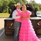 Ball Gown Off-the-shoulder Tulle Puff Sleeve Tiered Prom Dresses