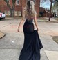 Sheath/Column Strapless Jersey Corset Prom Dresses With Beading