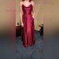 A-line Cowl Neck Floor-length Satin Prom Dresses