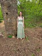 A-line Cowl Neck Floor-length Satin Prom Dresses