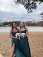 A-line Cowl Neck Floor-length Satin Prom Dresses