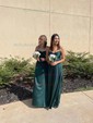A-line Cowl Neck Floor-length Satin Prom Dresses