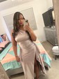 Elegant Black Satin Bodycon One Shoulder Ruffle Formal Dresses