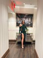Sheath/Column Asymmetrical Neck Stretch Crepe Floor-length Split Front Formal Dresses