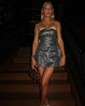 Glitter Skater Straight Bow Mini Dress