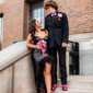 Sheath/Column Strapless Sparkly Sequin Prom Dresses With Feather