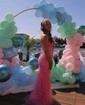 Mermaid Strapless Tulle Corset Prom Dresses With Appliques