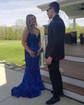 Mermaid V-neck Sparkly Velvet Sequin Prom Dresses