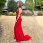 Mermaid Strapless Lace Tulle Prom Dresses With Appliques