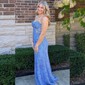 Mermaid Strapless Tulle Corset Prom Dresses With Appliques