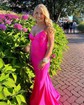Mermaid V-neck Jersey Prom Dresses With Ruched