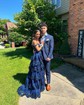 Ball Gown Off-the-shoulder Tulle Tiered Prom Dresses With Appliques