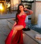 Mermaid Sweetheart Satin Corset Prom Dresses With Appliques