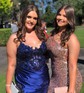 Mermaid V-neck Satin Beaded Prom Dresses With Appliques