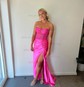 Mermaid Sweetheart Satin Corset Prom Dresses With Appliques