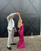 Mermaid V-neck Sparkly Sequin Prom Dresses