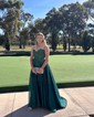 A-line Cowl Neck Tulle Prom Dresses With Ruched