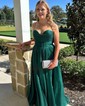 A-line Cowl Neck Tulle Prom Dresses With Ruched