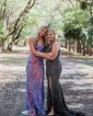 Mermaid One Shoulder Jersey Beaded Prom Dresses