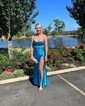 Sheath/Column Cowl Neck Satin Corset Prom Dresses With Beading