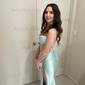 Sheath/Column Cowl Neck Satin Corset Prom Dresses With Beading