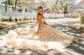 Ball Gown Strapless Tulle Ruffle Tiered Prom Dresses