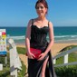 Sheath/Column Sweetheart Satin Corset Prom Dresses With Appliques