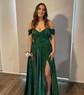 Ball Gown Off-the-shoulder Glitter Prom Dresses
