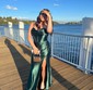 Sheath/Column Cowl Neck Silk-like Satin Floor-length Prom Dresses With Ruched