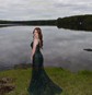 Mermaid V-neck Sparkly Sequin Prom Dresses With Appliques
