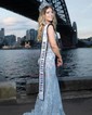 Mermaid V-neck Sparkly Sequin Prom Dresses With Appliques
