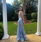 Mermaid V-neck Sparkly Sequin Prom Dresses With Appliques