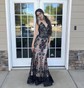 Mermaid V-neck Sparkly Sequin Prom Dresses With Appliques