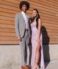 Sheath/Column Cowl Neck Floor-length Glitter Prom Dresses With Ruched