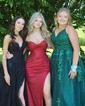 Sheath/Column Cowl Neck Floor-length Glitter Prom Dresses With Ruched