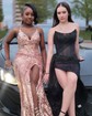 Mermaid V-neck Sparkly Sequin Prom Dresses With Beading