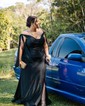 Mermaid Off-the-shoulder Jersey Prom Dresses With Ruched