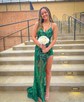Sheath/Column V-neck Sparkly Sequin Prom Dresses