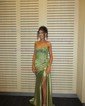 Mermaid Sweetheart Satin Corset Prom Dresses With Appliques