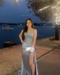 Mermaid Sweetheart Satin Corset Prom Dresses With Appliques