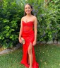 Mermaid Strapless Satin Corset Prom Dresses With Beading