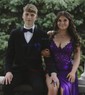 Mermaid V-neck Satin Beaded Prom Dresses With Appliques