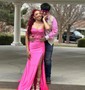 Mermaid Sweetheart Satin Corset Prom Dresses With Appliques