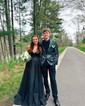 A-line Cowl Neck Tulle Prom Dresses With Ruched