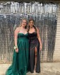 A-line Cowl Neck Tulle Prom Dresses With Ruched