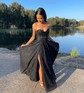 A-line Cowl Neck Tulle Prom Dresses With Ruched