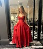 A-line Cowl Neck Tulle Prom Dresses With Ruched